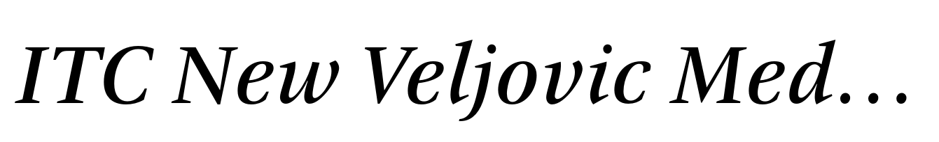 ITC New Veljovic Medium Italic